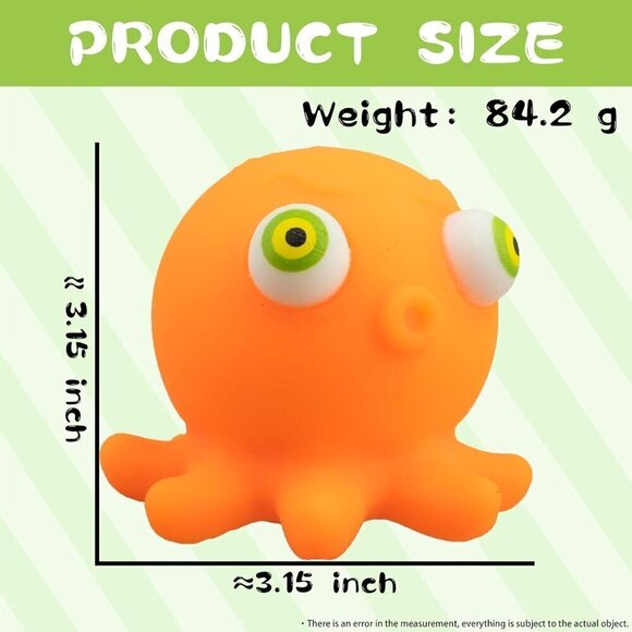 Octopus Squishy Balls Soft Octopus Stress Balls for Kids, 3 Pack / BRAND NEW - Picture 4 of 4